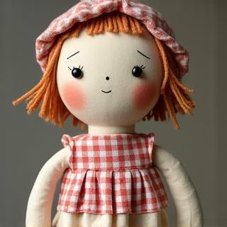 Handmade rag doll toy